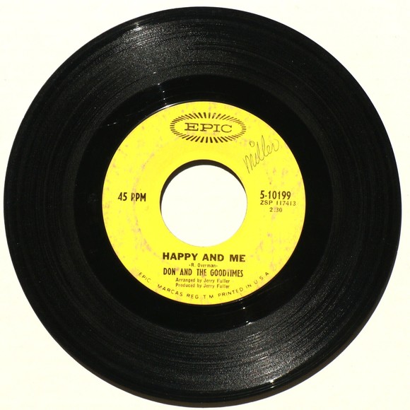 Don And The Goodtimes *Happy And Me/If You Love Her, Cherish Her* 45 rpm Record - Picture 5 of 8